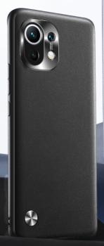 SmartDevil - Xiaomi mi 11 Plain Leder Case - Schwarz